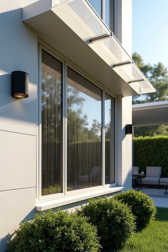 sloped acrylic weather shields