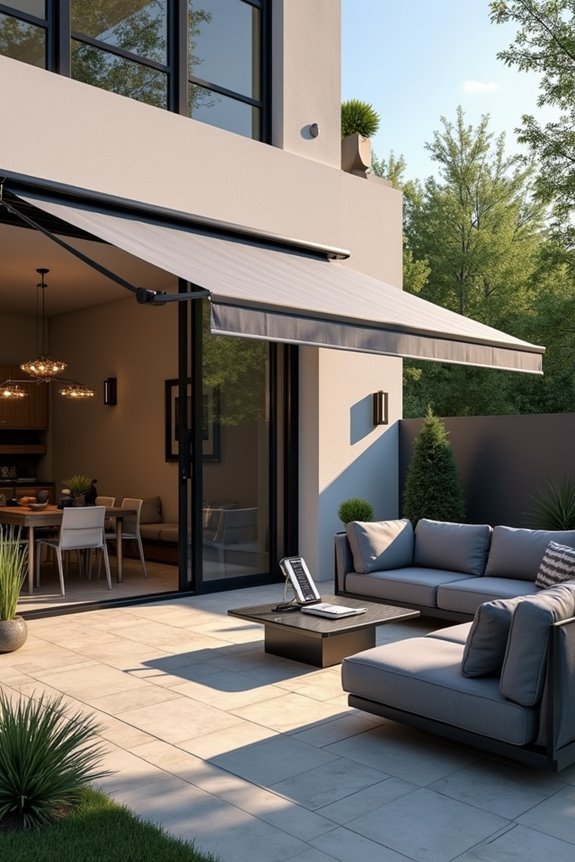 smart automated porch awnings