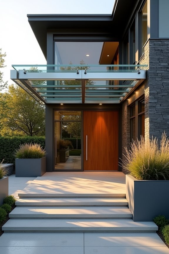 sophisticated glass canopy design