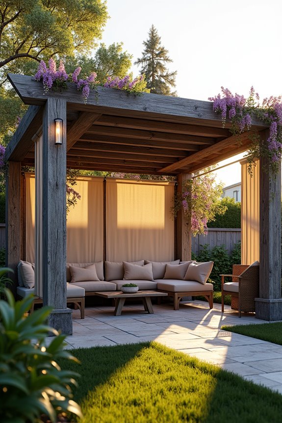 sophisticated rustic outdoor privacy