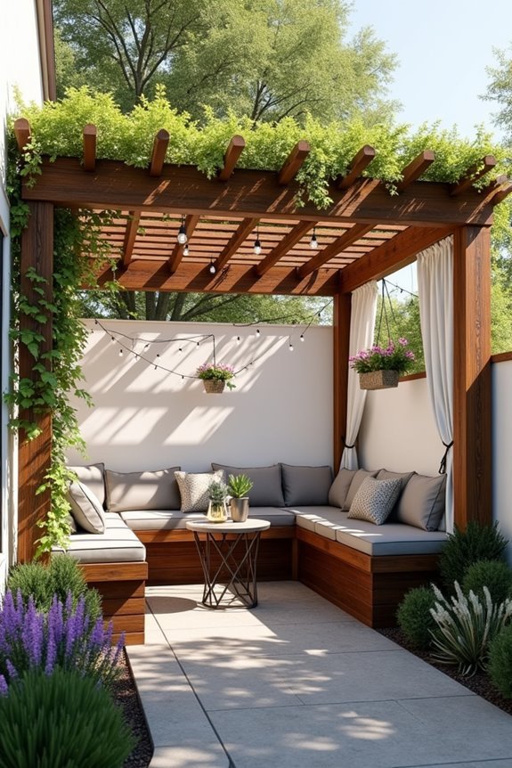 space saving corner pergolas