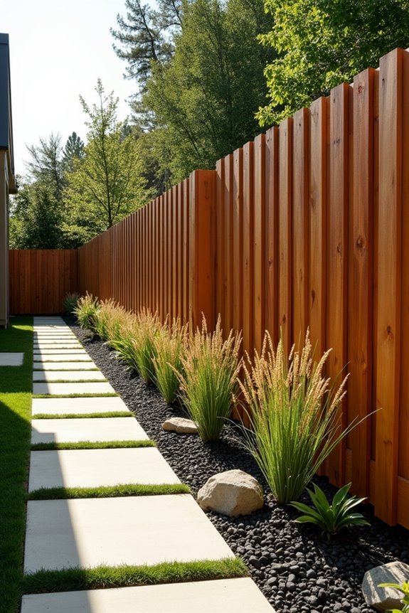 staggered height picket design