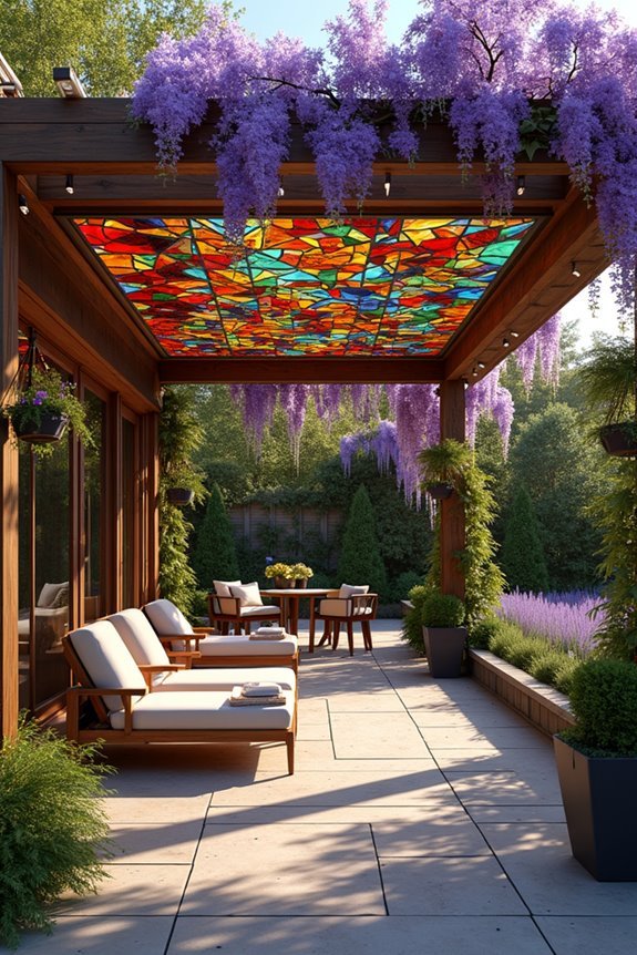 stained glass panel installation