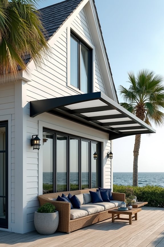 storm resistant window canopies