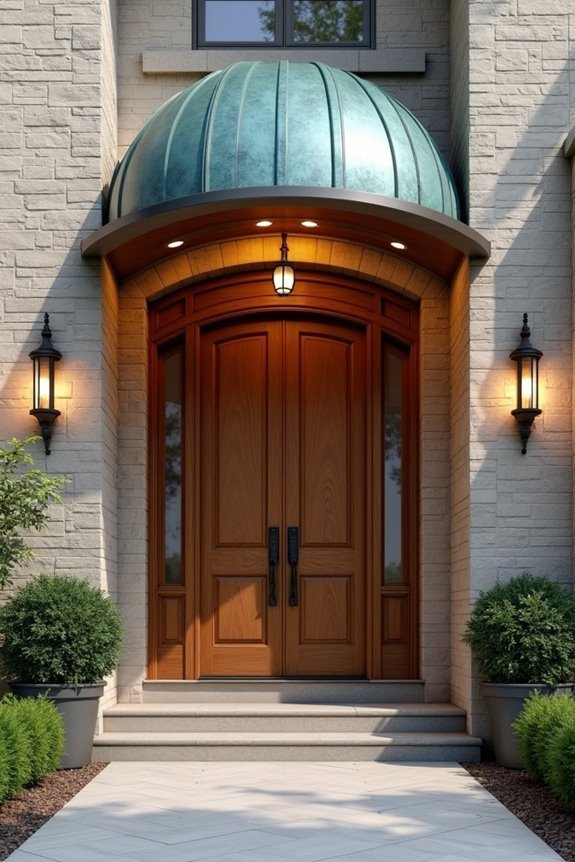 striking architectural copper canopies