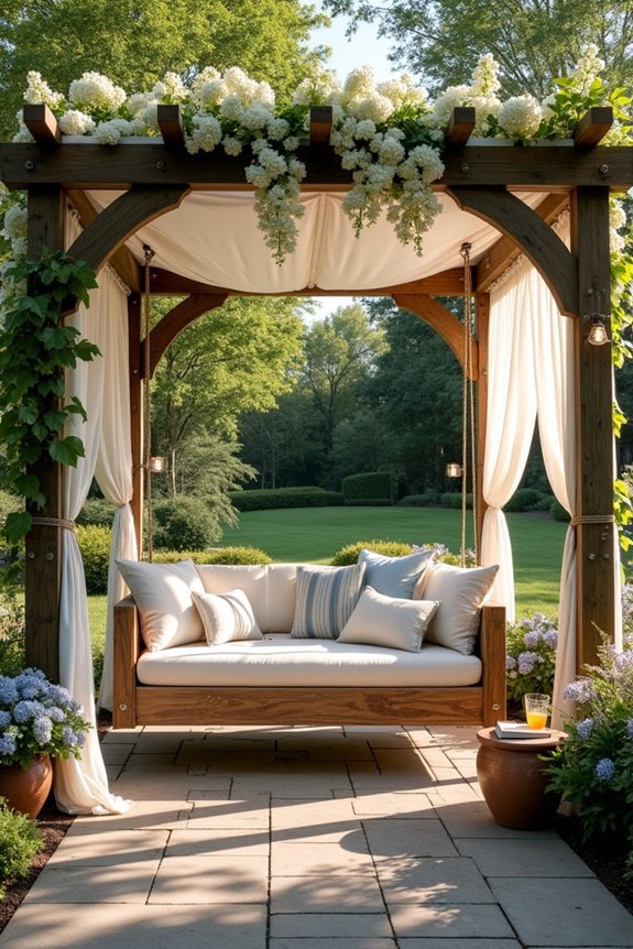 stylish outdoor swing sanctuary
