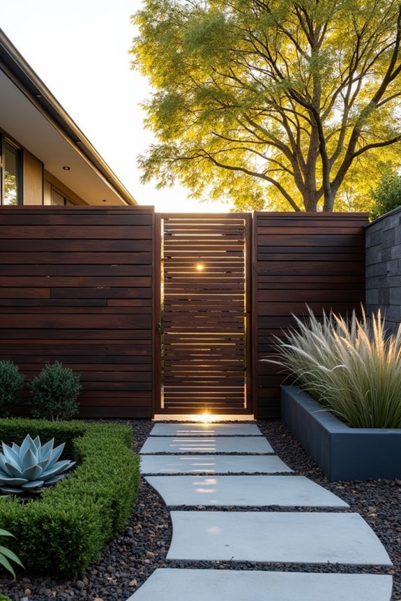 stylish private slat fences
