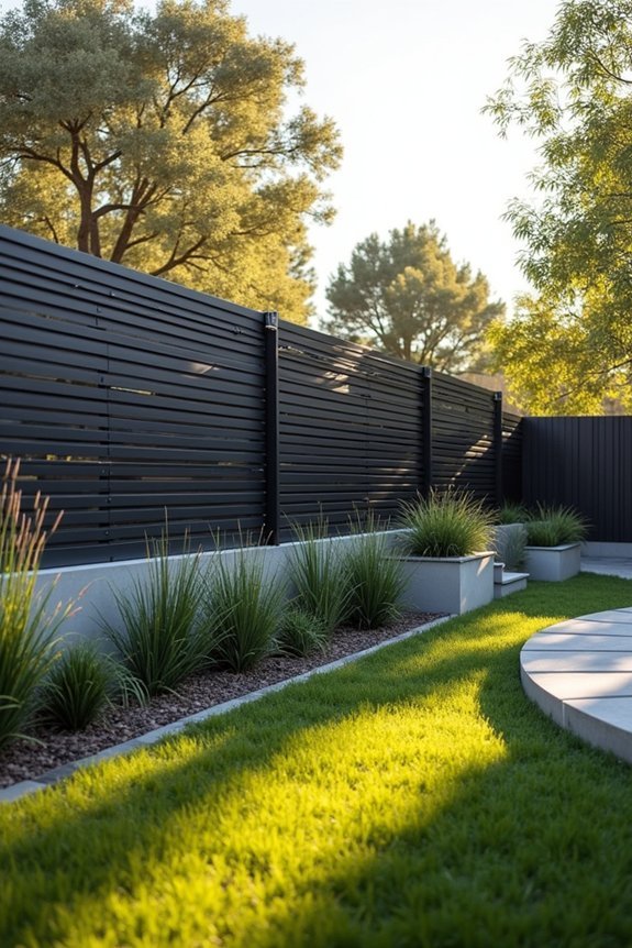 suspended privacy fence system