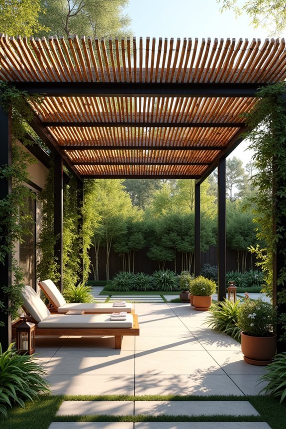 sustainable bamboo slat installations