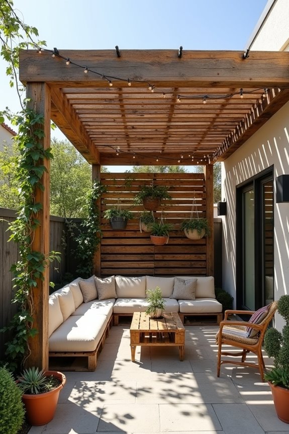 sustainable pallet shade structures