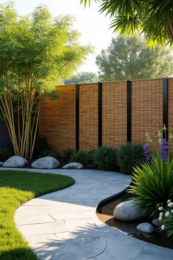 sustainable woven bamboo panels