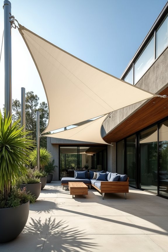 tensioned fabric shade structures