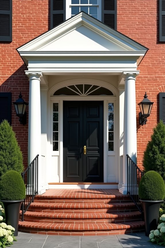 timeless colonial pediment design