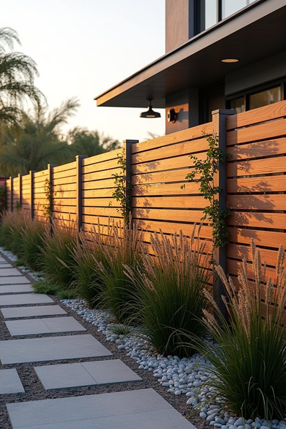 timeless horizontal cedar fencing