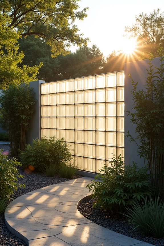 translucent glass block walls