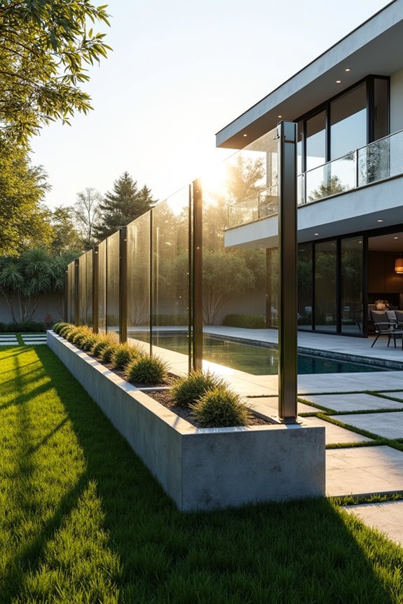 transparent modern boundary design