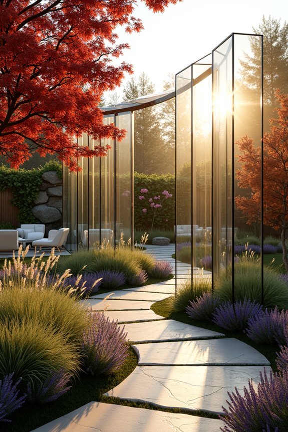 transparent wind deflecting panels