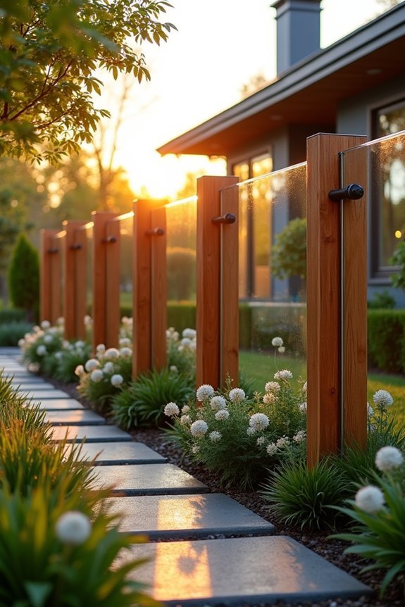 transparent wooden fence aesthetics