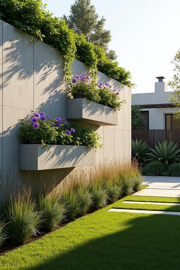vertical concrete planter designs