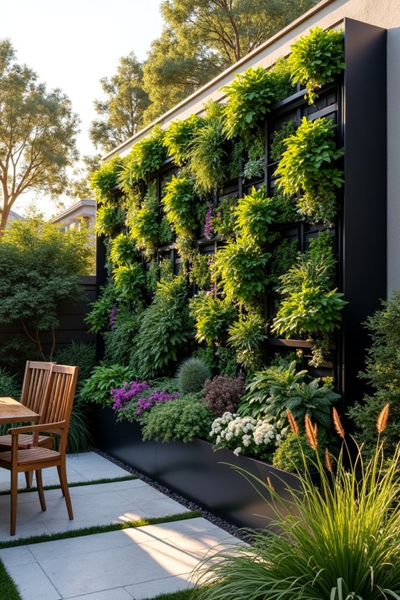 vertical garden privacy enhancement