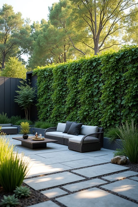 vertical garden privacy solution