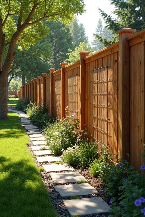 vertical picket privacy fence