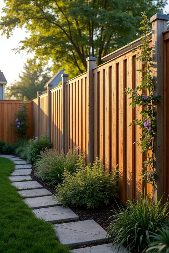 vertical privacy pallet fence