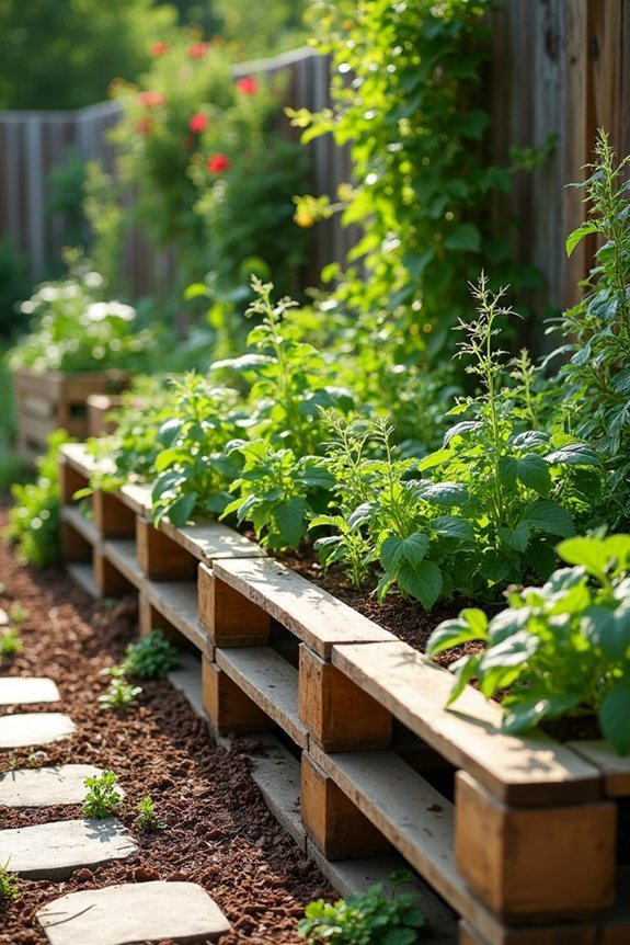 vertical stacked pallet borders