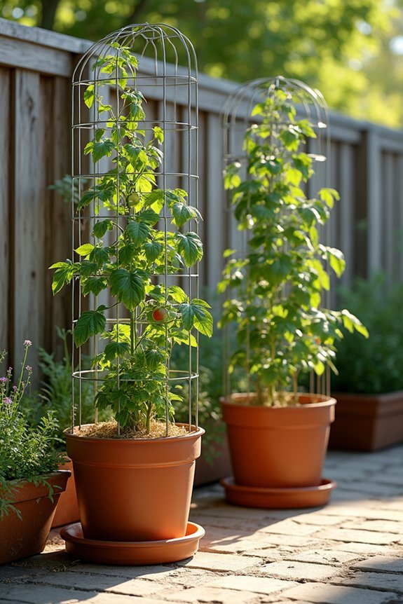vertical support for vegetables