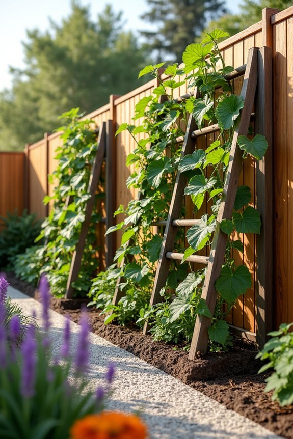 vertical trellis fence installations