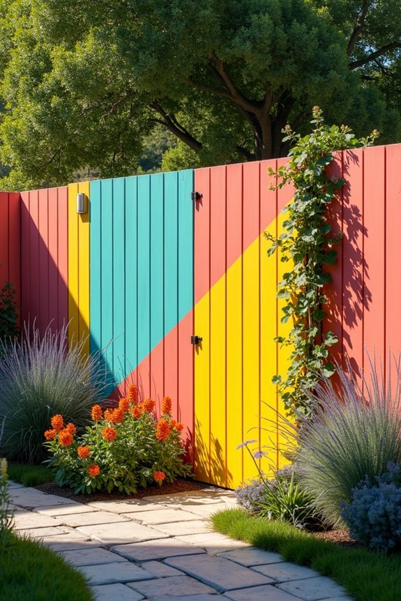 vibrant wood fence designs