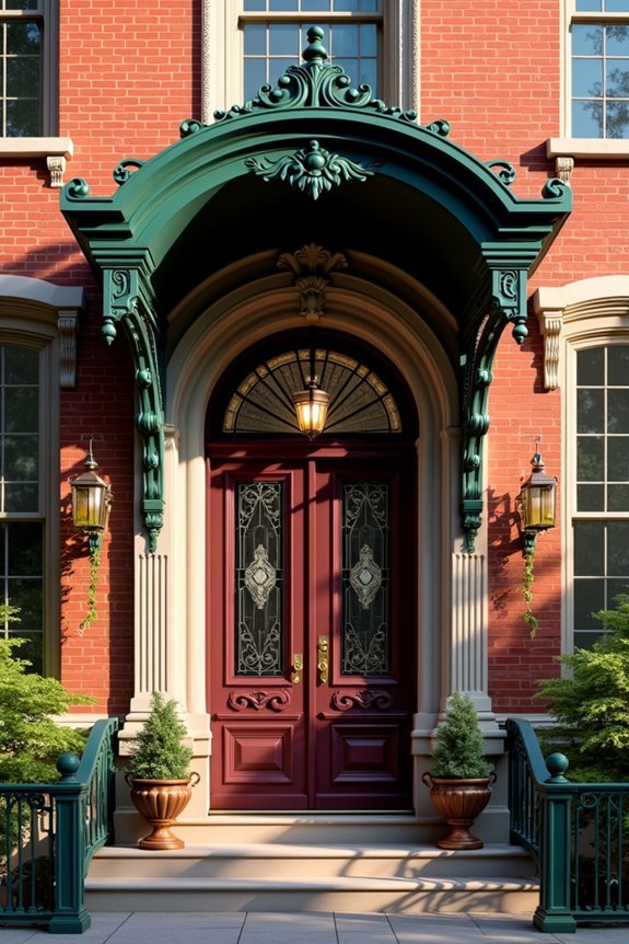 victorian ornamental iron canopies