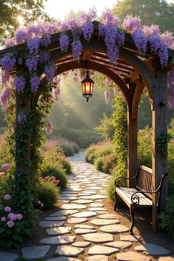 vine covered garden passageways design