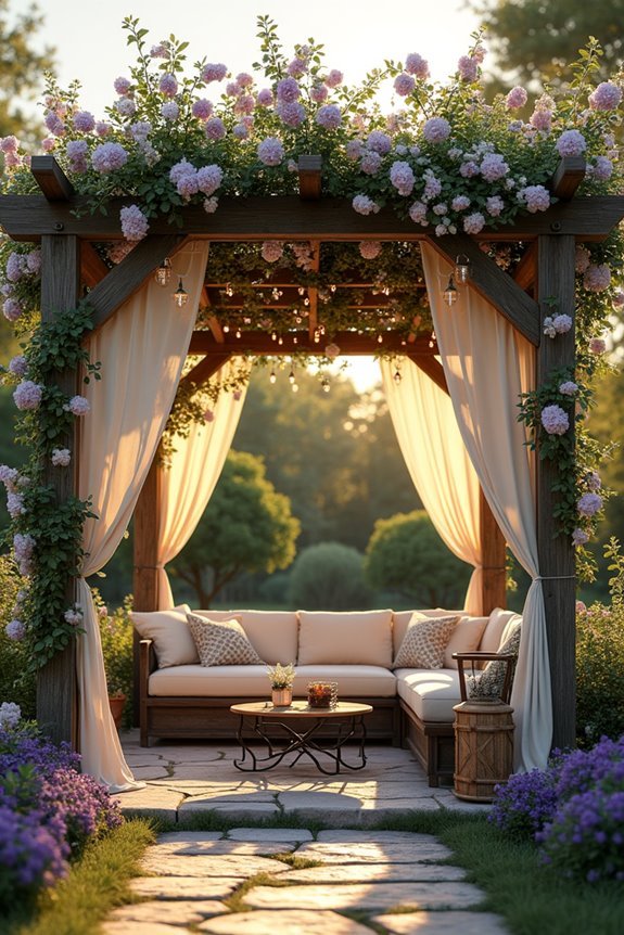 vine covered romantic outdoor living