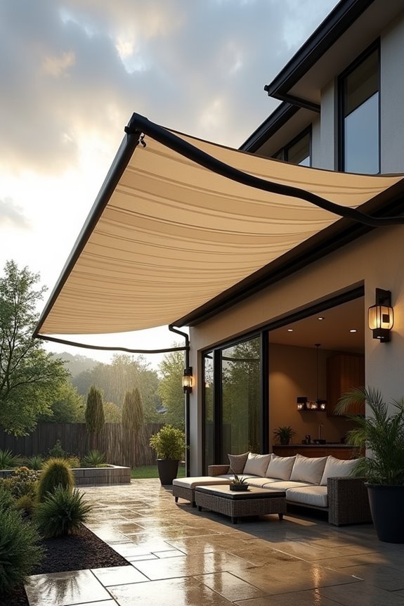 weather protection with awnings