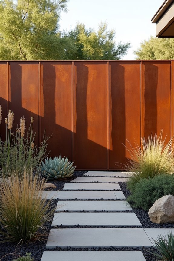 weathered corten steel panels