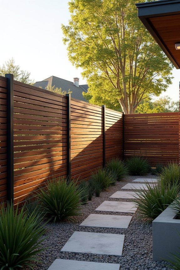 wide slat privacy screening
