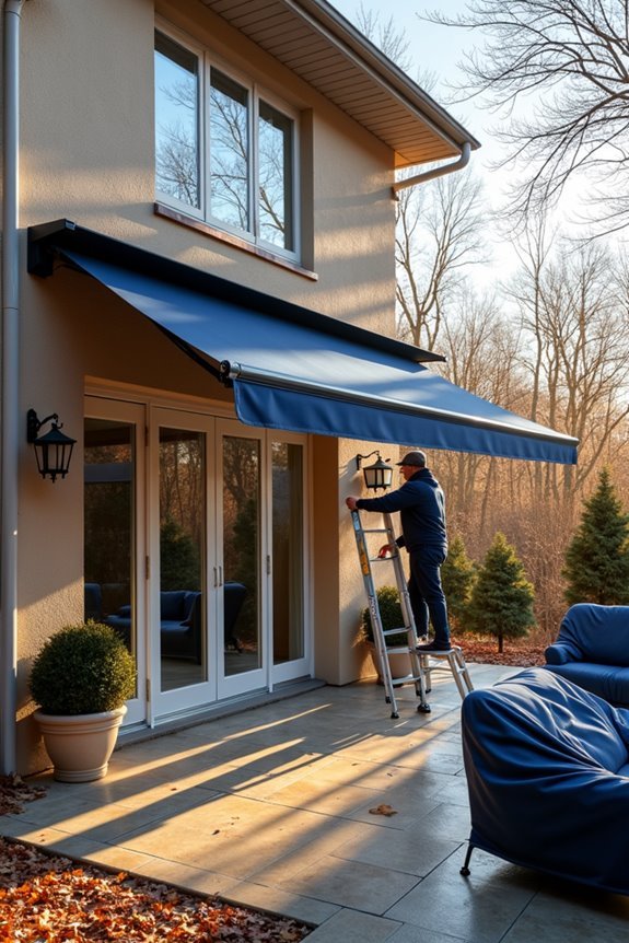 winterize retractable shade system