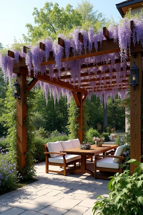 wisteria vine pergola maintenance